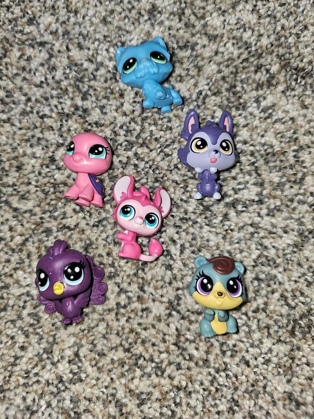 Littlest Pet Shop Mini Figures Lot Of 6 Figures